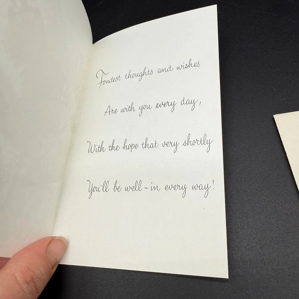 Vintage Get Well‎ Cards with Butterflies and Botanical Floral Illustrations